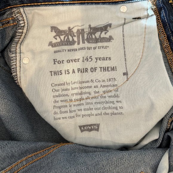 Levi's 505 Jeans Dark Stone Wash W33 x L32 - Picture 5 of 9